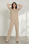 Zivame 2 Mile Fashion Knit Cotton Loungewear Set - Oyster Gray — thumbnail 4